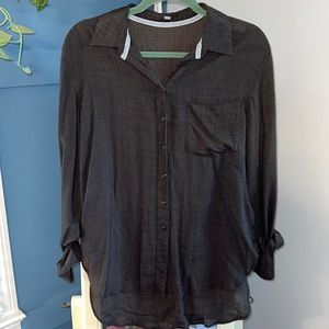 Light cotton long sleeve Free People tunic button down
